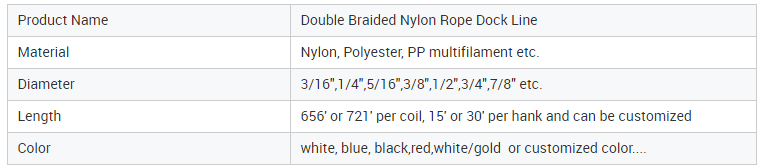 ナイロン二重編みロープ Nylon double braided Rope