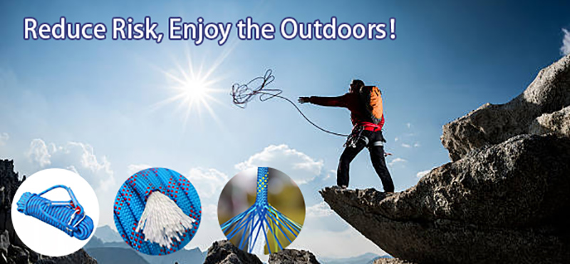 حبل مضفر لتسلق الحبل Braided Rope Climbing Safety Rope